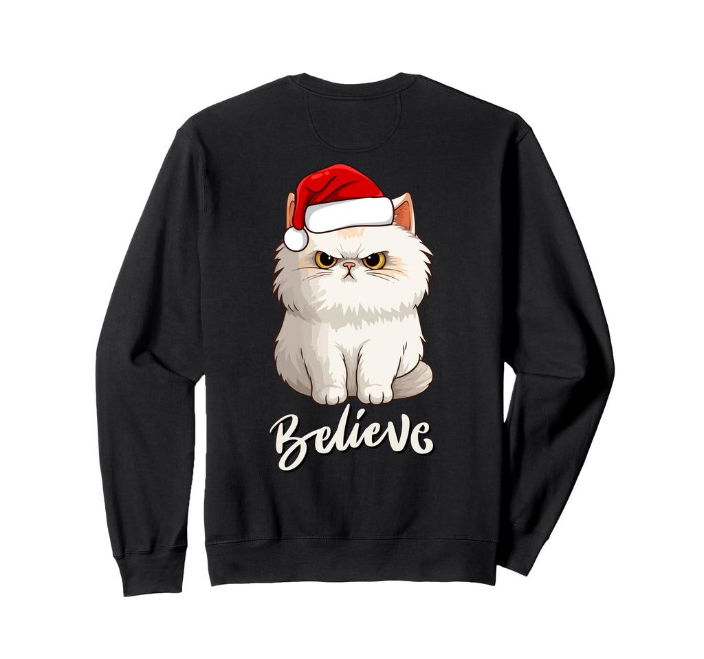 Funny Cat Believe Hat Cat Teen Or Sweatshirt - Trendy Graphic for Adults - T-Shirt, Sweatshirt, Hoodie