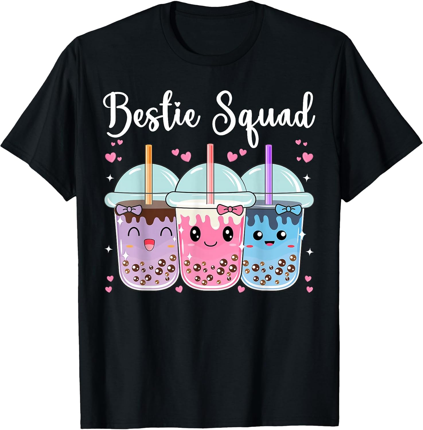 Bestie Squad Bubble Tea Cute Kawaii Friends Lovers - Adult & Kids T-Shirts, Sweatshirts & Hoodies apparel design preview 1