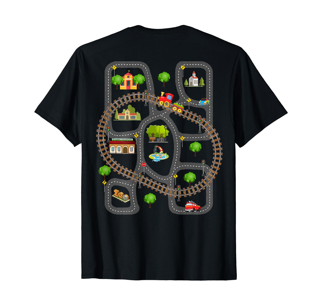 Play Mat Rug Car Trail Playmat Back T-Shirt - Streetwear Style for Adults - T-Shirt, Sweatshirt, Hoodie