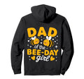 Dad Bee Day Bee Birthday Party Outfit Hoodie - Minimalist Print Men Women - T-Shirt, Sweatshirt, Hoodie