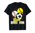 Ball Bonus Mom Baseball Softball T-Shirt - Minimalist Print for Adults - T-Shirt, Sweatshirt, Hoodie