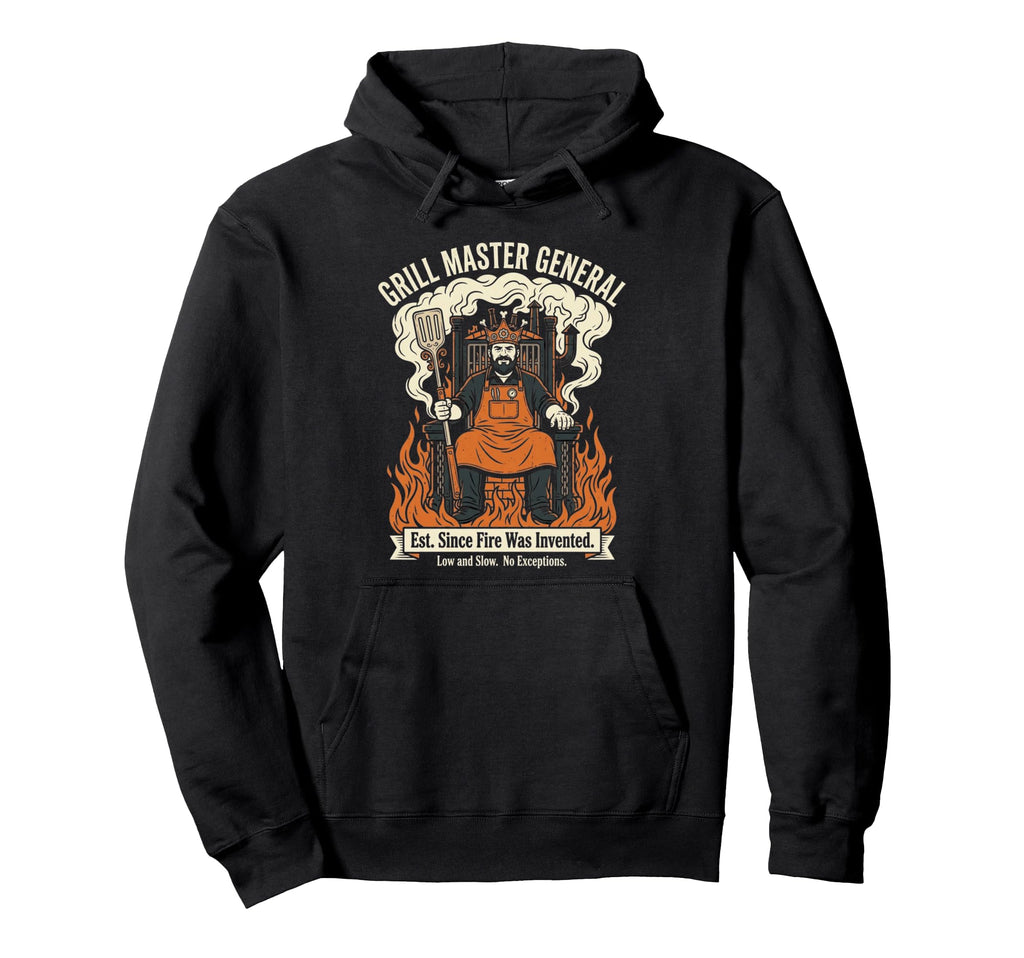 Grill Master General Bbq King Funny Hoodie - Aesthetic Graphic Men Women - T-Shirt, Sweatshirt, Hoodie