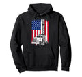 Trucker Best Truckin Dad Ever Usa Flag Hoodie - Custom Art Print Men Women - T-Shirt, Sweatshirt, Hoodie