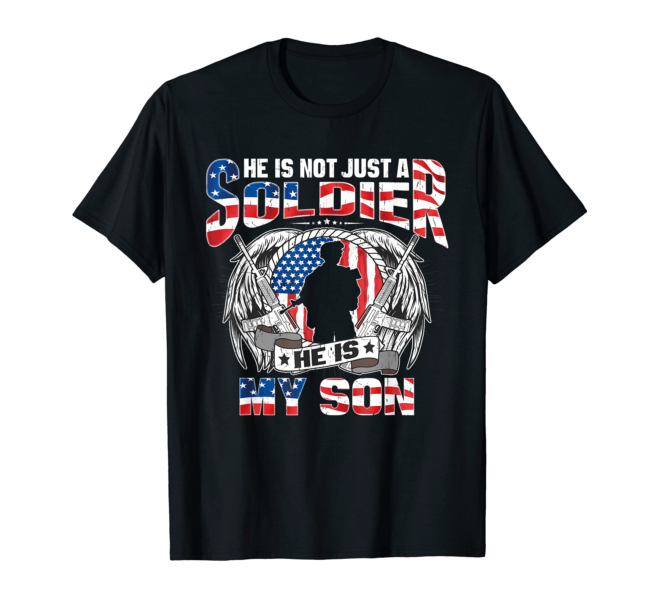 My Son Is Soldier Hero Proud Army Mom T-Shirt - Novelty Apparel for Adults - T-Shirt, Sweatshirt, Hoodie