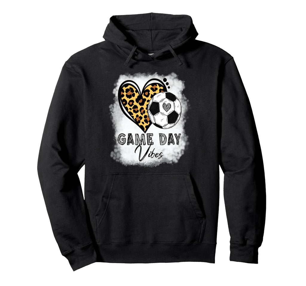 Bleached Soccer Game Day Vibes Hoodie - Casual Everyday Wear Men Women - T-Shirt, Sweatshirt, Hoodie