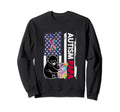 Distressed Usa Flag Autism Sweatshirt - Casual Everyday Wear for Adults - T-Shirt, Sweatshirt, Hoodie