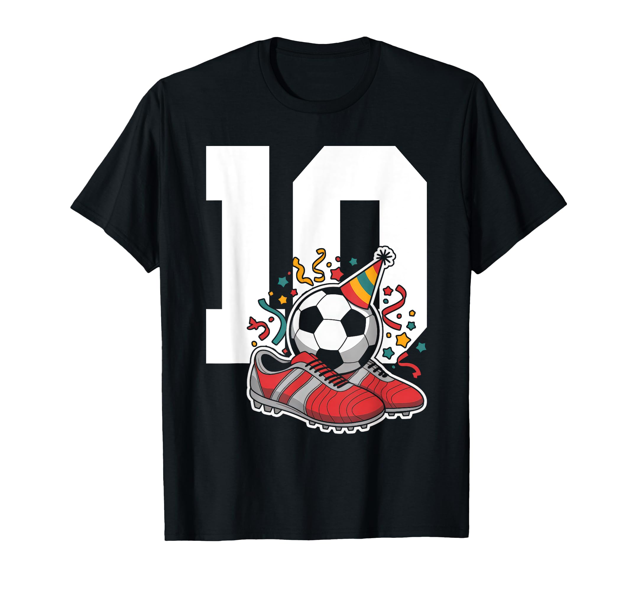 10 Soccer Birthday Gift Soccer Fan T-Shirt - Custom Art Print for Adults - T-Shirt, Sweatshirt, Hoodie