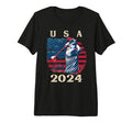 Usa Flag 2024 Fathers Day American T-Shirt - Fun Novelty Design for Adults - T-Shirt, Sweatshirt, Hoodie