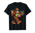 Bigfoot Rock Hand Autism Awareness T-Shirt - Custom Art Print Men Women - T-Shirt, Sweatshirt, Hoodie