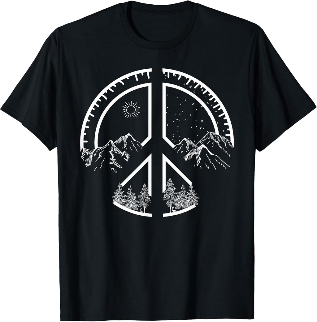 Four Seasons Peace Sign Outdoor Adventure Hippie - Adult & Kids T-Shirts, Sweatshirts & Hoodies apparel design preview 1