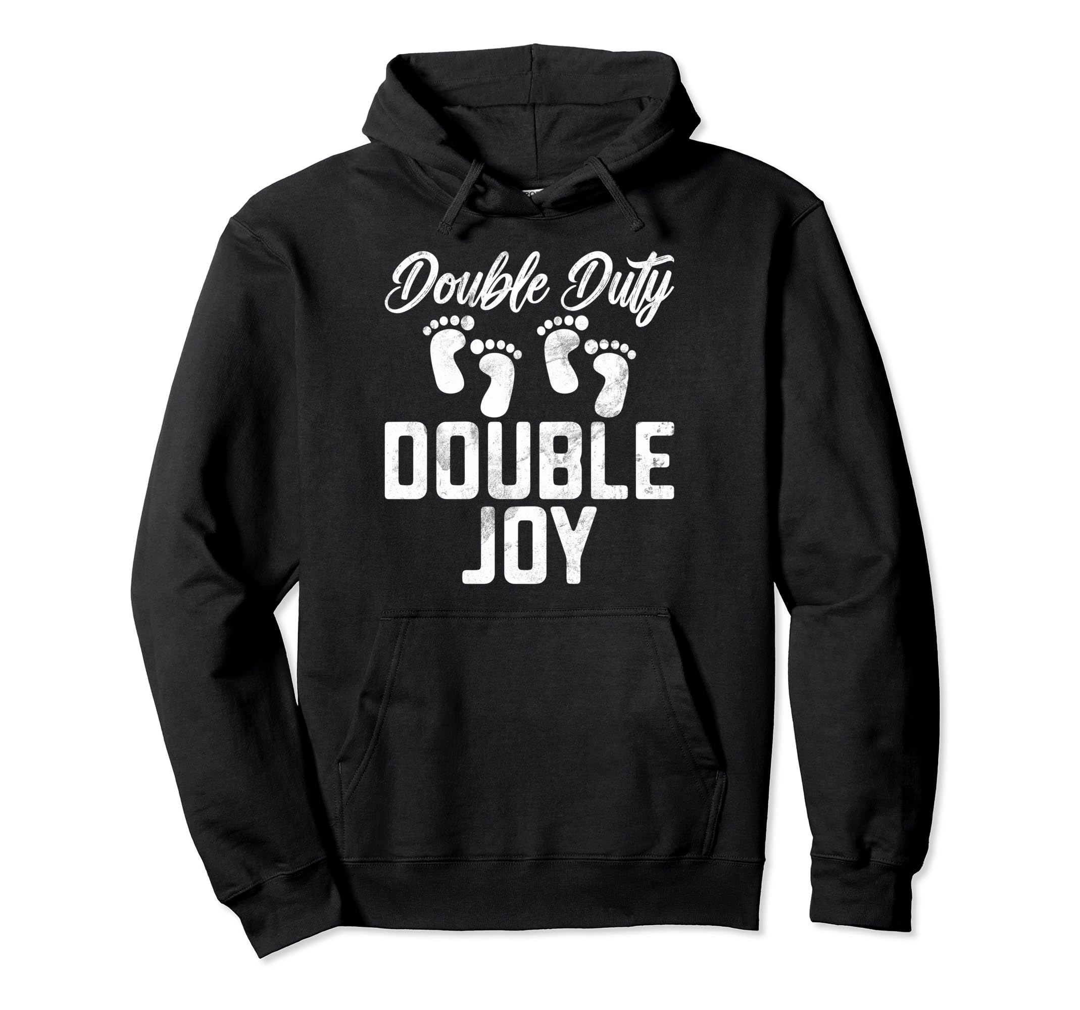 Double Duty Double Joy Twin Dad Hoodie - Minimalist Print for Adults - T-Shirt, Sweatshirt, Hoodie