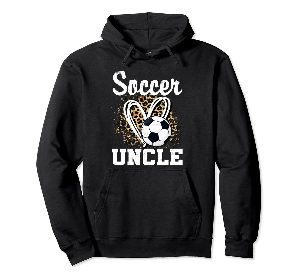 Soccer Uncle Leopard Heart Matching Hoodie - Trendy Graphic for Adults - T-Shirt, Sweatshirt, Hoodie