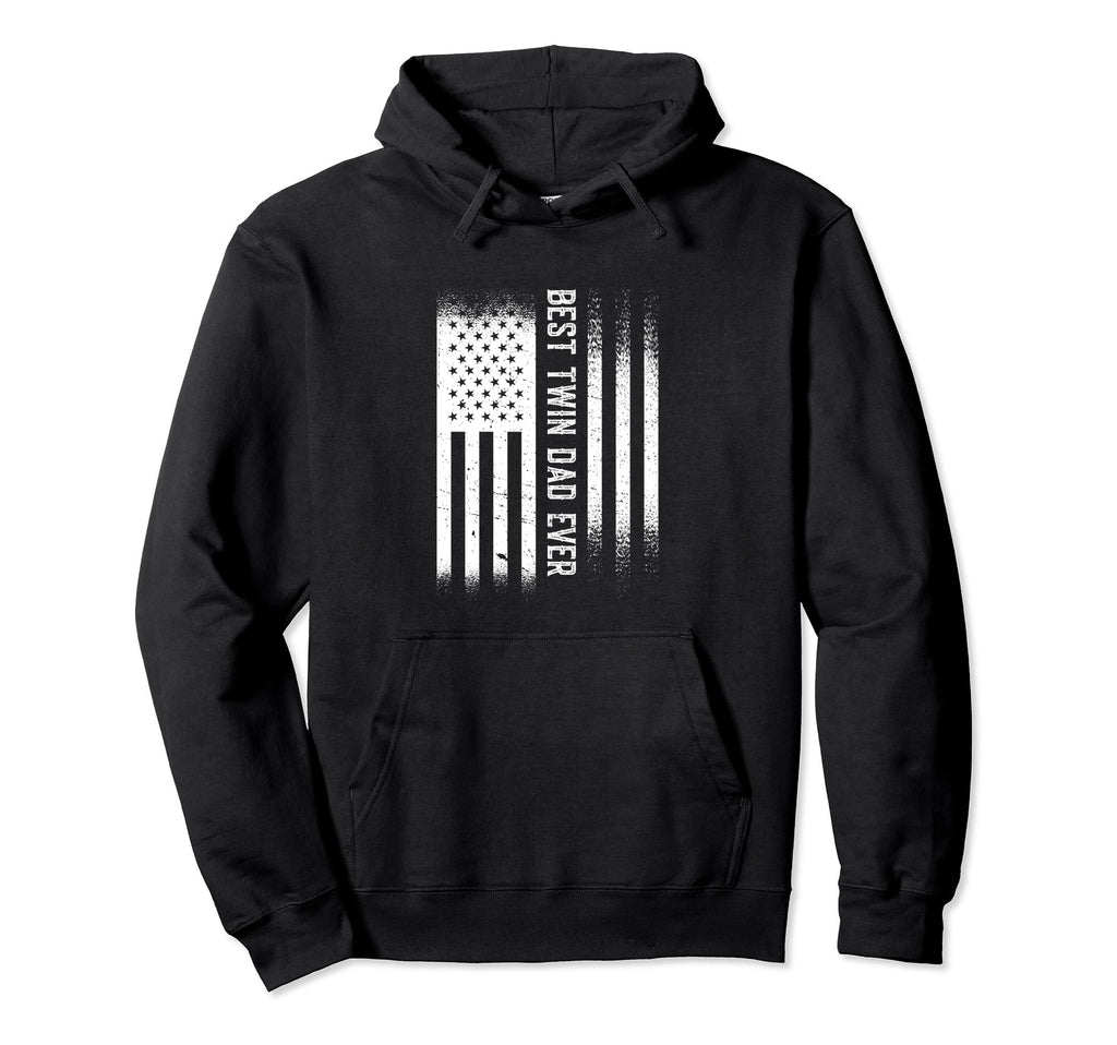 Best Twin Dad Ever Us Flag Best Hoodie - Aesthetic Graphic Men Women - T-Shirt, Sweatshirt, Hoodie