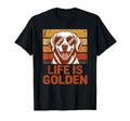 Golden Retriever Dog Life Is Golden T-Shirt - Minimalist Print Men Women - T-Shirt, Sweatshirt, Hoodie