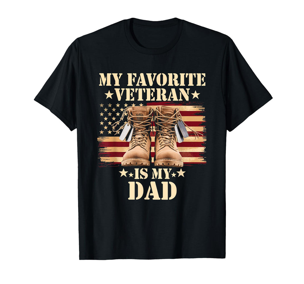 My Favorite Veteran Dad Patriotic T-Shirt - Minimalist Print Unisex - T-Shirt, Sweatshirt, Hoodie