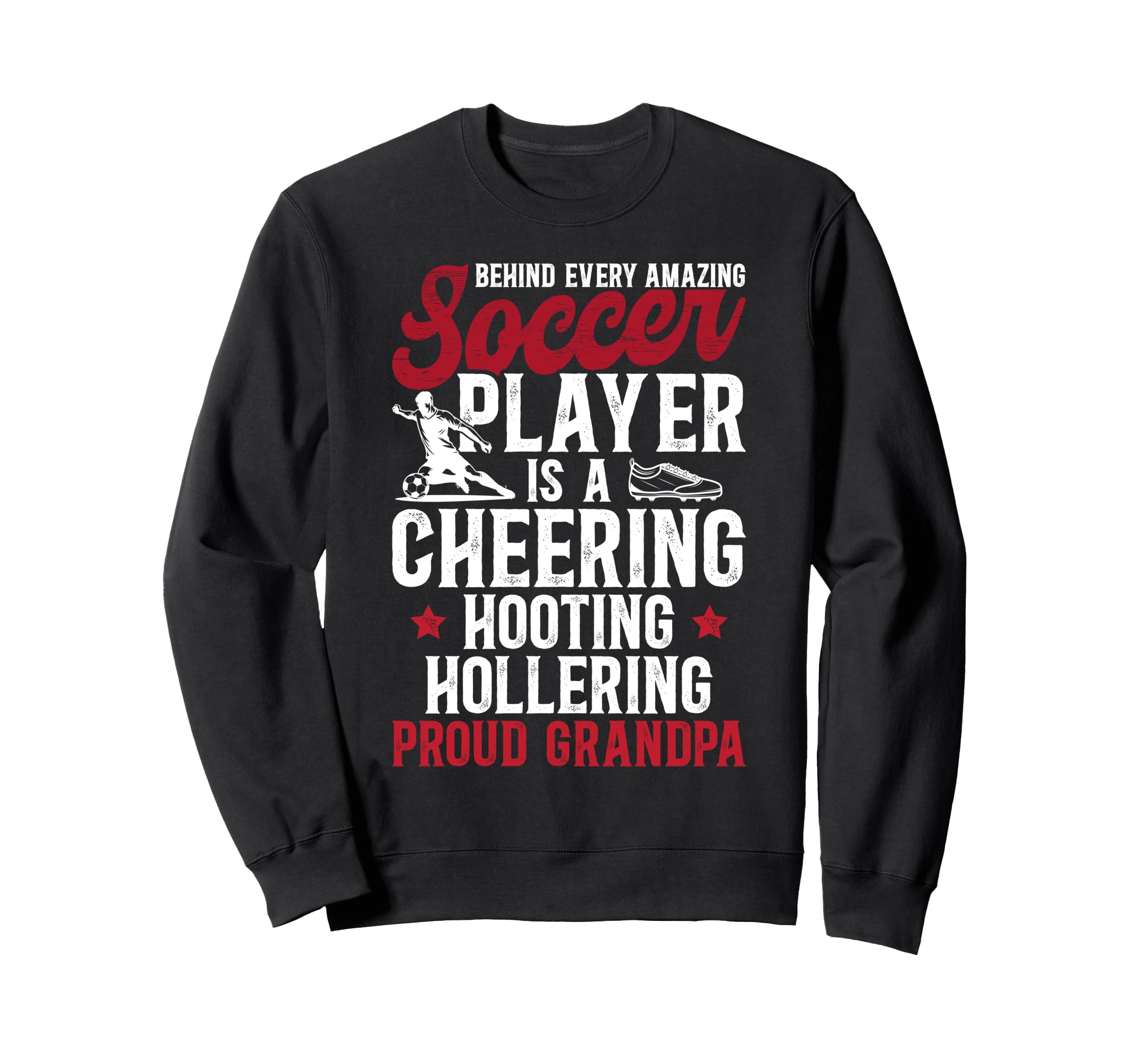 Proud Grandpa Soccer Player Sweatshirt - Custom Art Print for Adults - T-Shirt, Sweatshirt, Hoodie