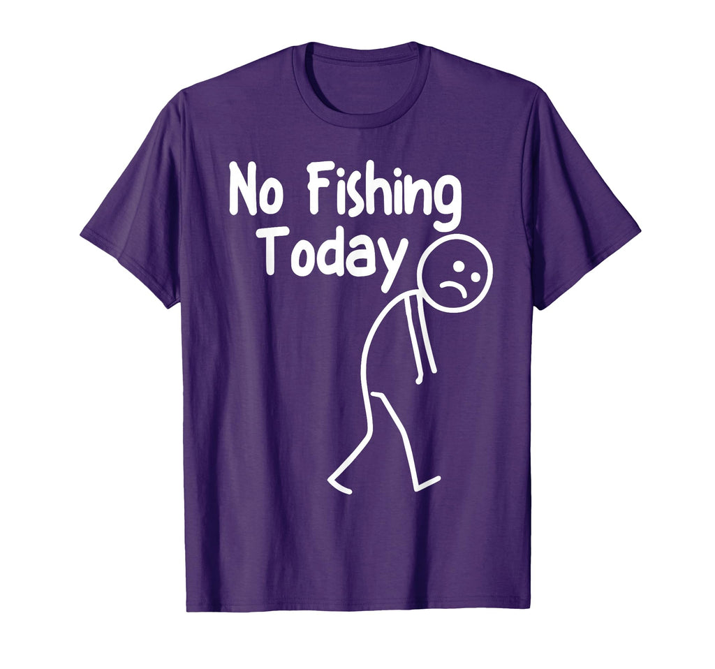 No Fishing Today Funny Sad Stick T-Shirt - Minimalist Print for Adults - T-Shirt, Sweatshirt, Hoodie