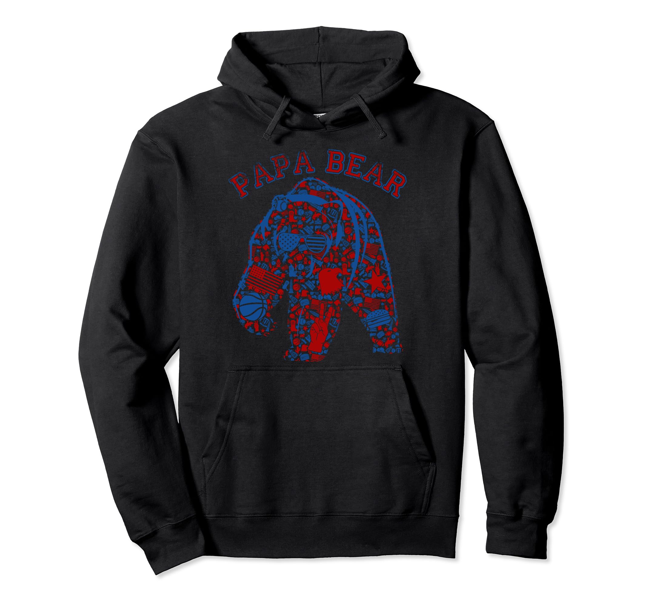 Papa Bear Best Father Ever Hoodie - Casual Everyday Wear Men Women - T-Shirt, Sweatshirt, Hoodie