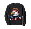 Merica Usa American Flag Sweatshirt - Casual Everyday Wear Unisex - T-Shirt, Sweatshirt, Hoodie