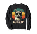 Cat Daddy Cats Sunglasses Cat Dad Sweatshirt - Aesthetic Graphic Men Women - T-Shirt, Sweatshirt, Hoodie