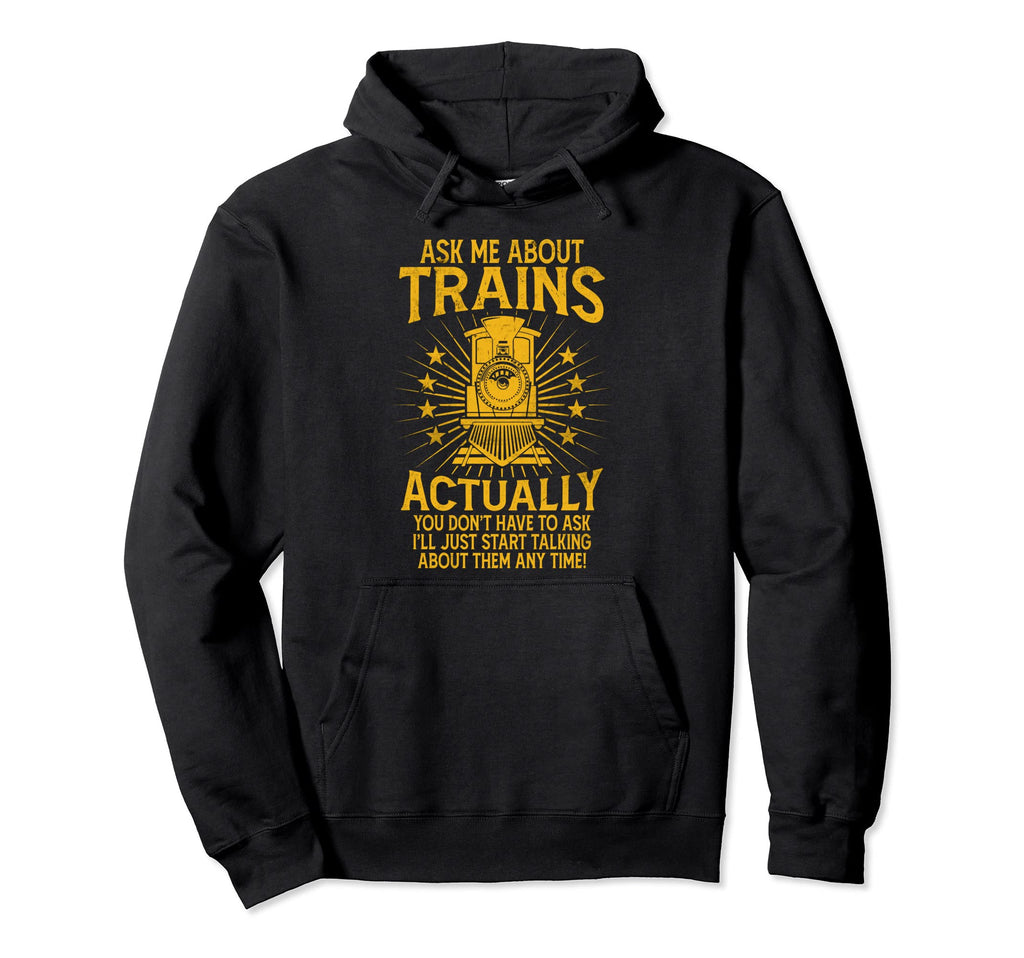 Trainspotter Train Engineer Lover Dad Hoodie - Graphic Print for Adults - T-Shirt, Sweatshirt, Hoodie