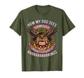 English Bulldog And Veteran Military Dog Dad T-Shirt - Graphic Print Unisex - T-Shirt, Sweatshirt, Hoodie