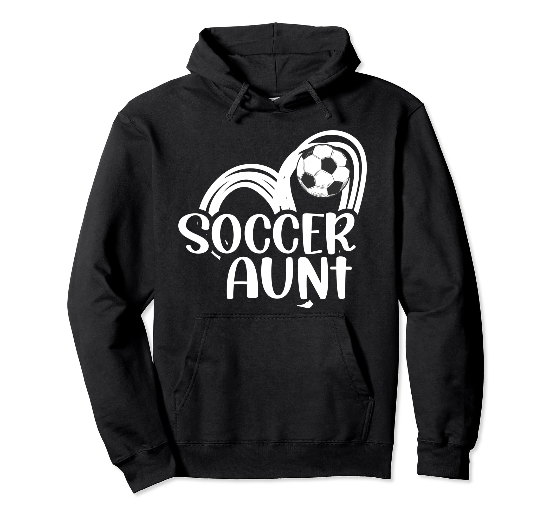 Soccer Aunt Heart Aunt Soccer Player Hoodie - Graphic Print Men Women - T-Shirt, Sweatshirt, Hoodie
