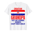 Mens Croatian Grandpa Croatia Flag T-Shirt - Custom Art Print Men Women - T-Shirt, Sweatshirt, Hoodie
