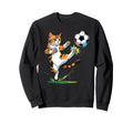 Funny Ginger Cat Playing Soccer Sweatshirt - Fun Novelty Design for Adults - T-Shirt, Sweatshirt, Hoodie