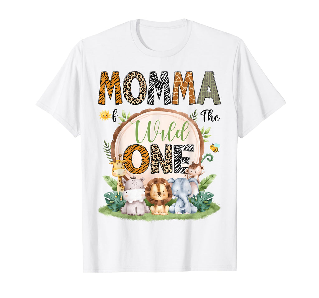 Momma Wild One 1St Birthday Safari T-Shirt - Trendy Graphic Men Women - T-Shirt, Sweatshirt, Hoodie