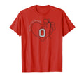 Ohio State Buckeyes Bow Heart Red T-Shirt - Streetwear Style Men Women - T-Shirt, Sweatshirt, Hoodie