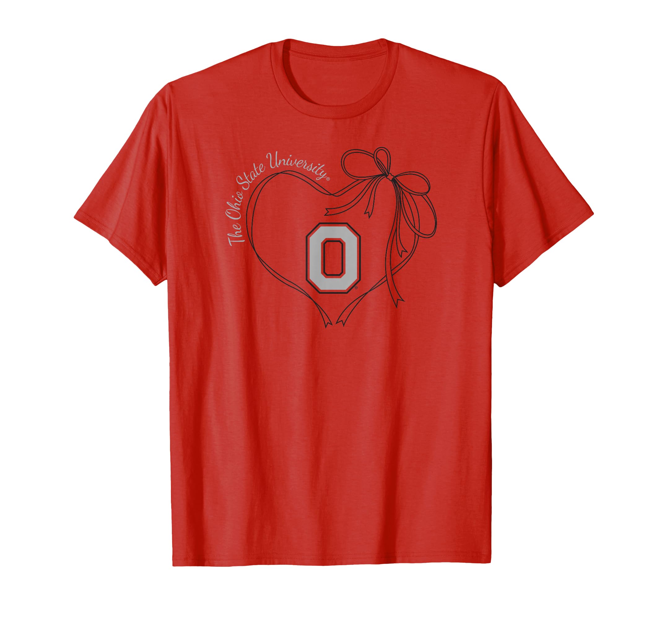 Ohio State Buckeyes Bow Heart Red T-Shirt - Streetwear Style Men Women - T-Shirt, Sweatshirt, Hoodie