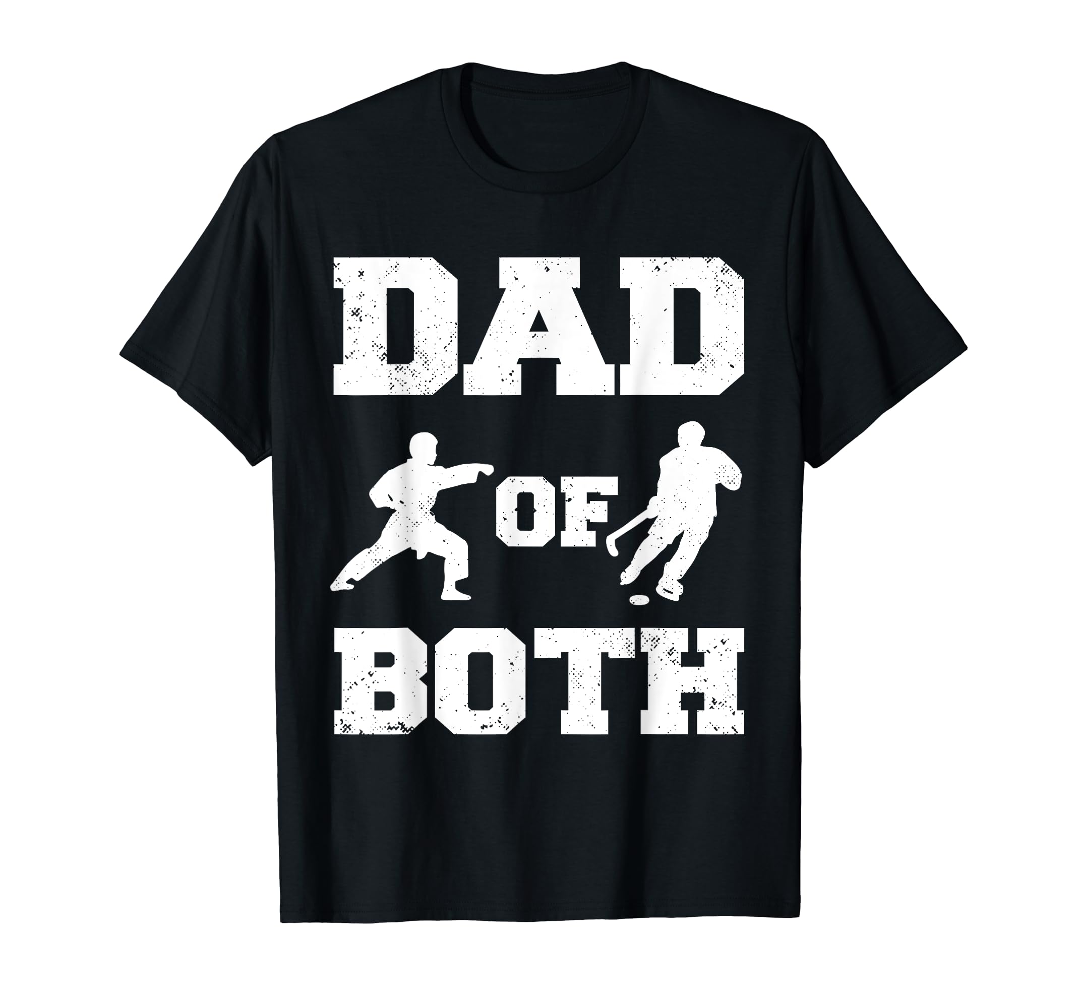 Dad Both Funny Karate Hockey Dad T-Shirt - Custom Art Print for Adults - T-Shirt, Sweatshirt, Hoodie