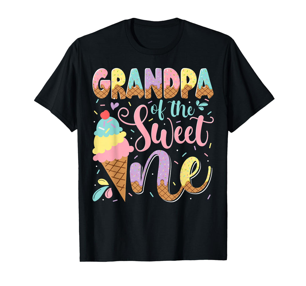 Grandpa Sweet One Ice Cream 1St T-Shirt - Minimalist Print for Adults - T-Shirt, Sweatshirt, Hoodie