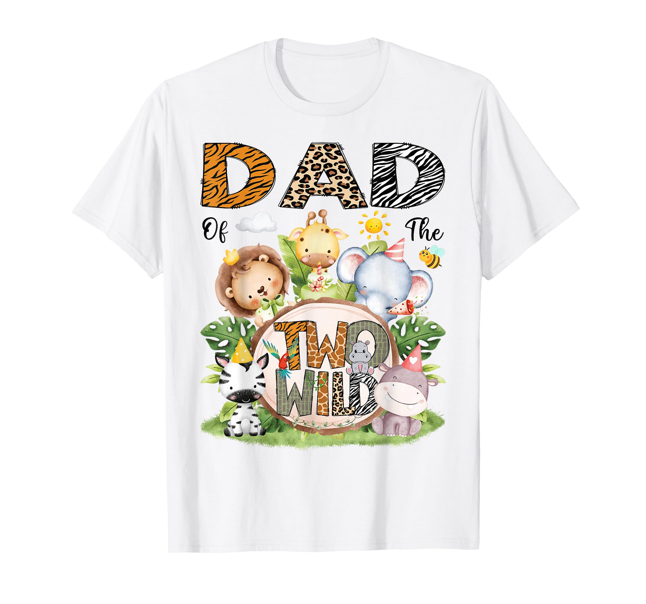 Dad Two Wild Safari Jungle 2Nd T-Shirt - Minimalist Print for Adults - T-Shirt, Sweatshirt, Hoodie