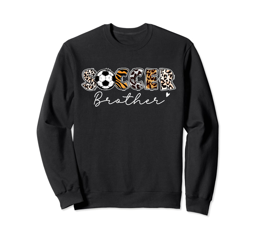 Soccer Brother Leopard Family Sweatshirt - Streetwear Style Unisex - T-Shirt, Sweatshirt, Hoodie