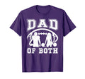 Dad Both Proud Football And Cheer Dad T-Shirt - Custom Art Print Unisex - T-Shirt, Sweatshirt, Hoodie