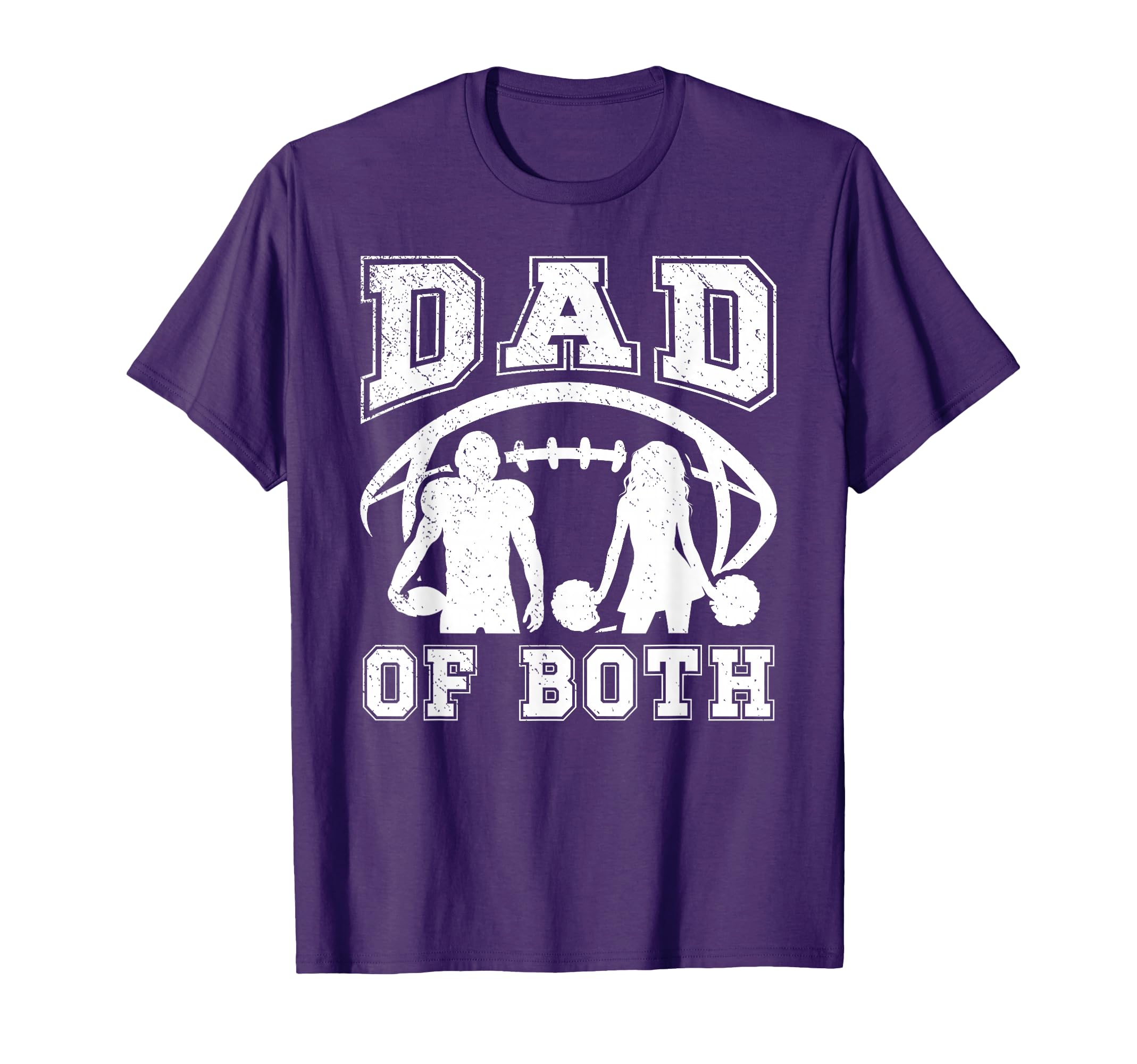Dad Both Proud Football And Cheer Dad T-Shirt - Custom Art Print Unisex - T-Shirt, Sweatshirt, Hoodie