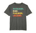Husband Dad Farmer Legend Funny Fathers T-Shirt - Aesthetic Graphic Unisex - T-Shirt, Sweatshirt, Hoodie
