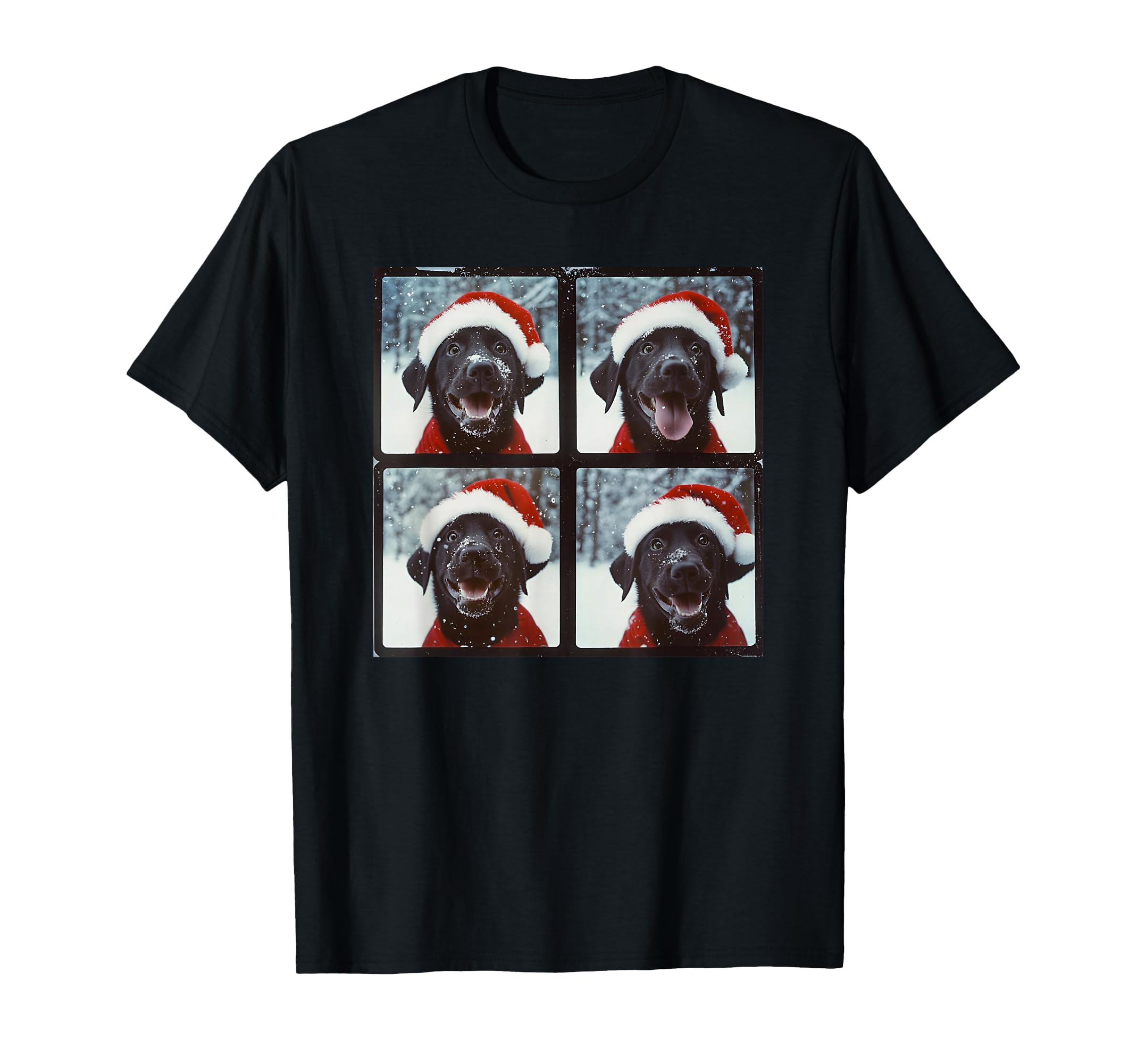 Labrador Santa Hat Black Lab T-Shirt - Fun Novelty Design Men Women - T-Shirt, Sweatshirt, Hoodie