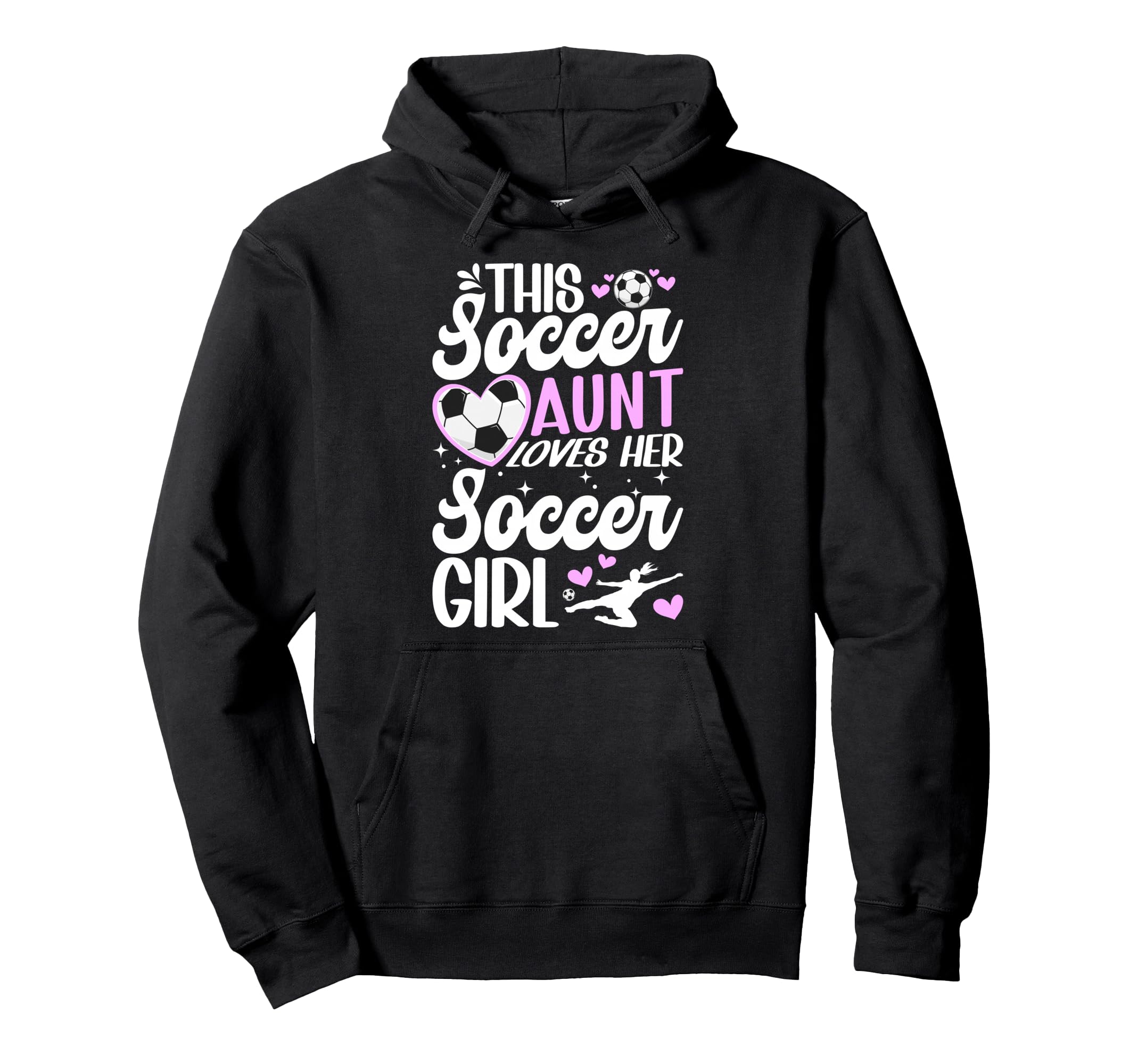 Soccer Aunt Loves Her Soccer Soccer Hoodie - Minimalist Print Men Women - T-Shirt, Sweatshirt, Hoodie