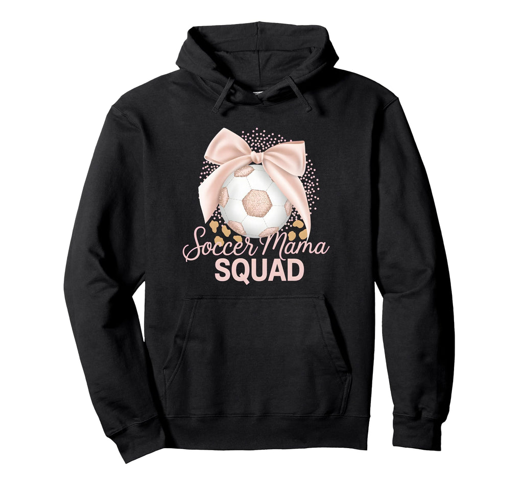 Soccer Mama Squad Coquette Hoodie - Casual Everyday Wear for Adults - T-Shirt, Sweatshirt, Hoodie