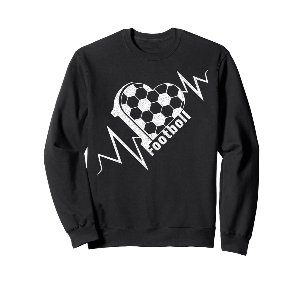 Football Heartbeat Pulse Soccer Sweatshirt - Fun Novelty Design Men Women - T-Shirt, Sweatshirt, Hoodie