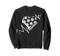 Football Heartbeat Pulse Soccer Sweatshirt - Fun Novelty Design Men Women - T-Shirt, Sweatshirt, Hoodie