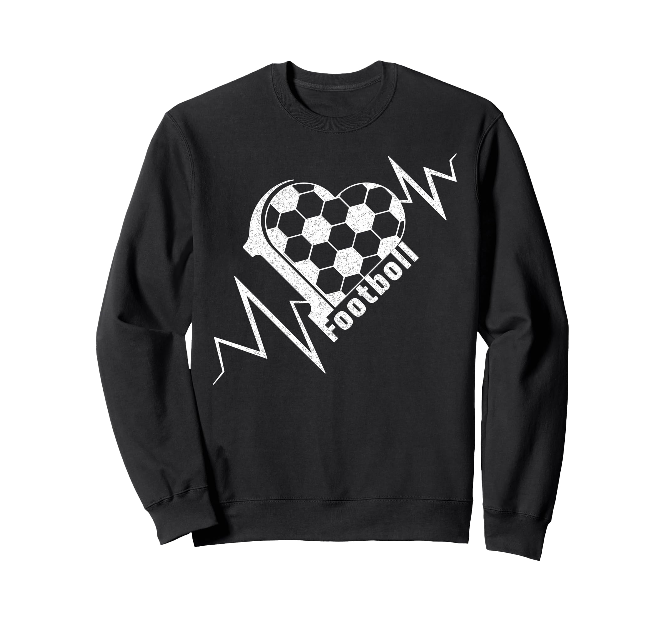 Football Heartbeat Pulse Soccer Sweatshirt - Fun Novelty Design Men Women - T-Shirt, Sweatshirt, Hoodie