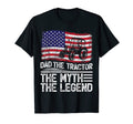 American Flag Dad Tractor Myth Legend T-Shirt - Minimalist Print Unisex - T-Shirt, Sweatshirt, Hoodie