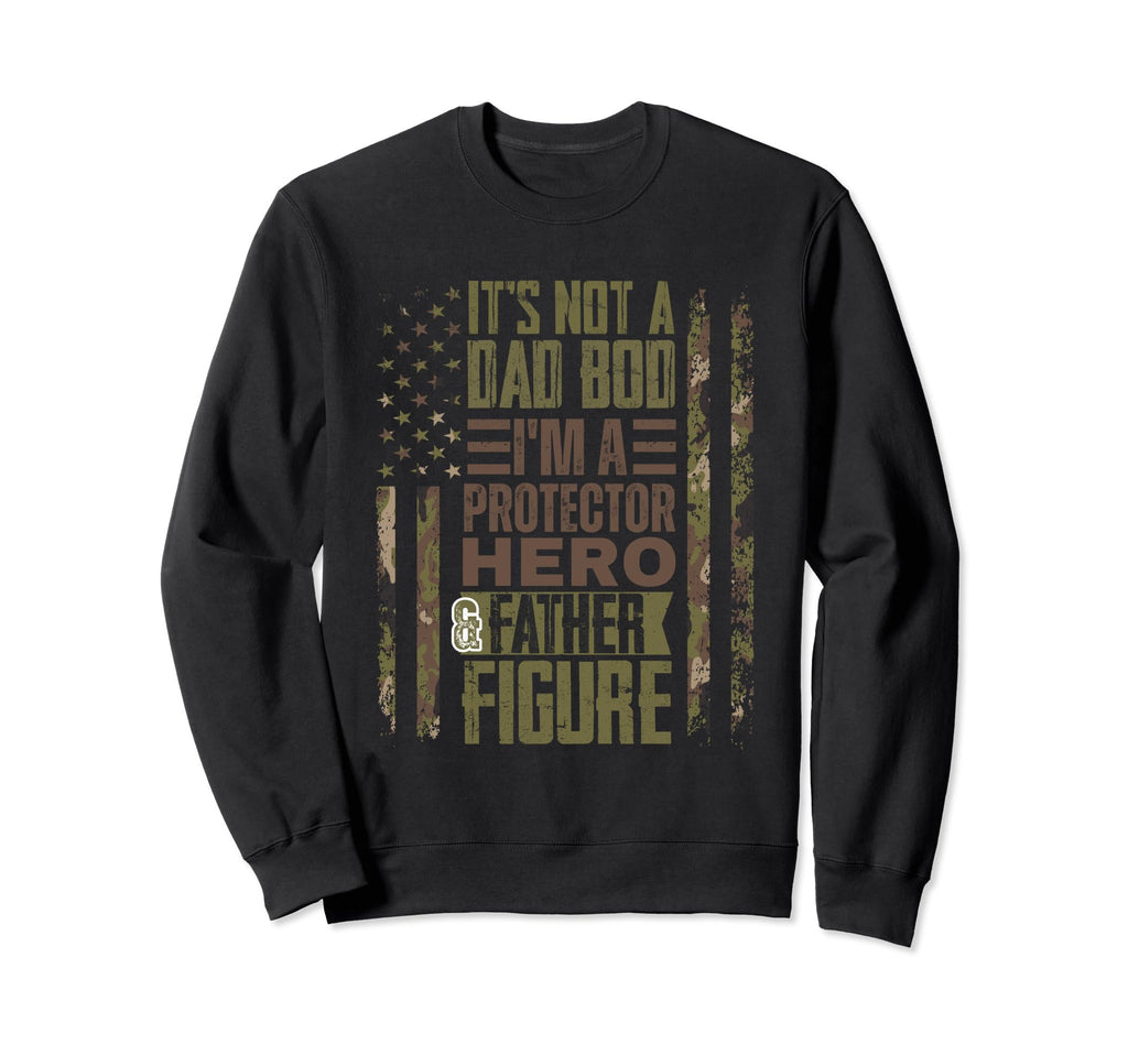 Fathers Day Dad American Flag Its Sweatshirt - Minimalist Print Men Women - T-Shirt, Sweatshirt, Hoodie