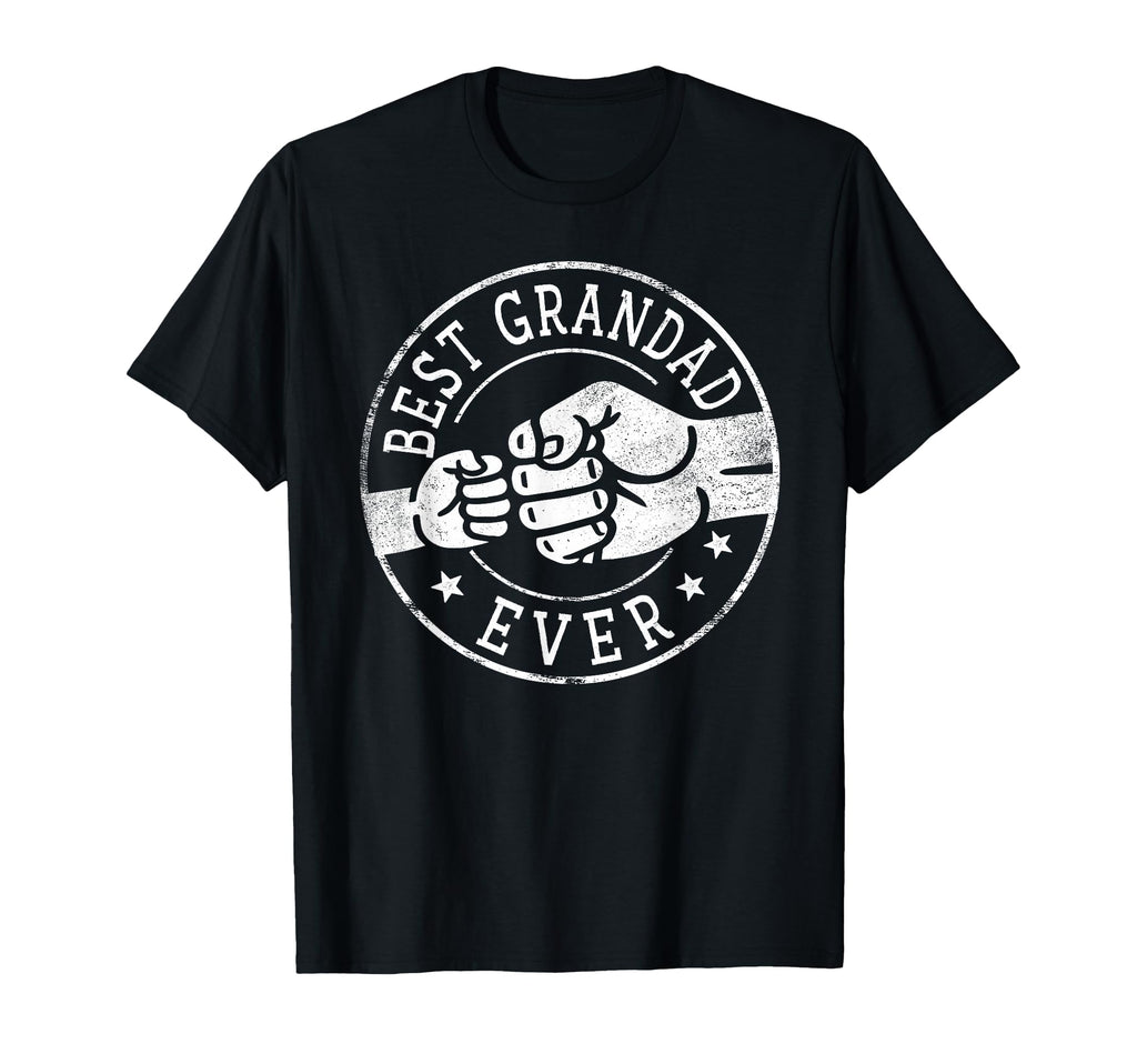 Best Grandad Ever Fist Bump Circle T-Shirt - Minimalist Print Men Women - T-Shirt, Sweatshirt, Hoodie