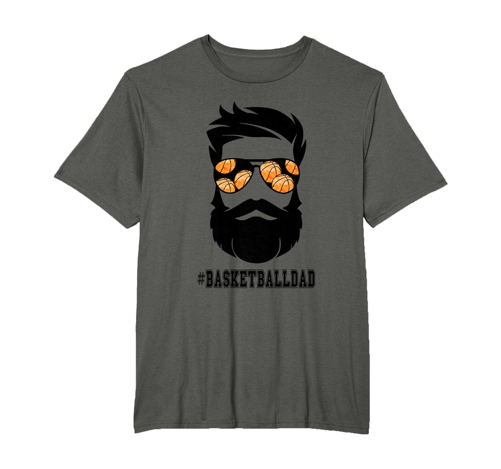 Basketball Dad Beard And Sunglasses T-Shirt - Minimalist Print for Adults - T-Shirt, Sweatshirt, Hoodie
