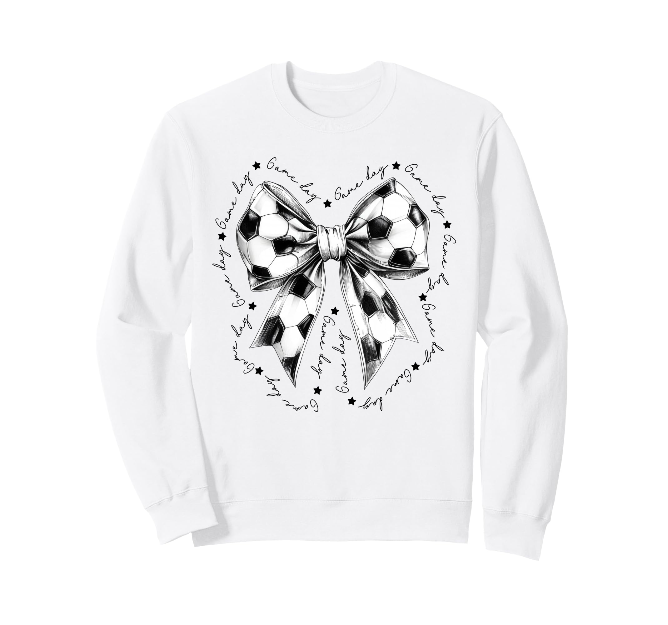 Preppy Game Day Soccer Coquette Bow Sweatshirt - Aesthetic Graphic Unisex - T-Shirt, Sweatshirt, Hoodie